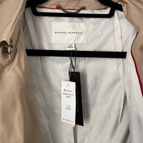 NWT Banana Republic Water Resistant Trench Coat - Picture 5 of 11
